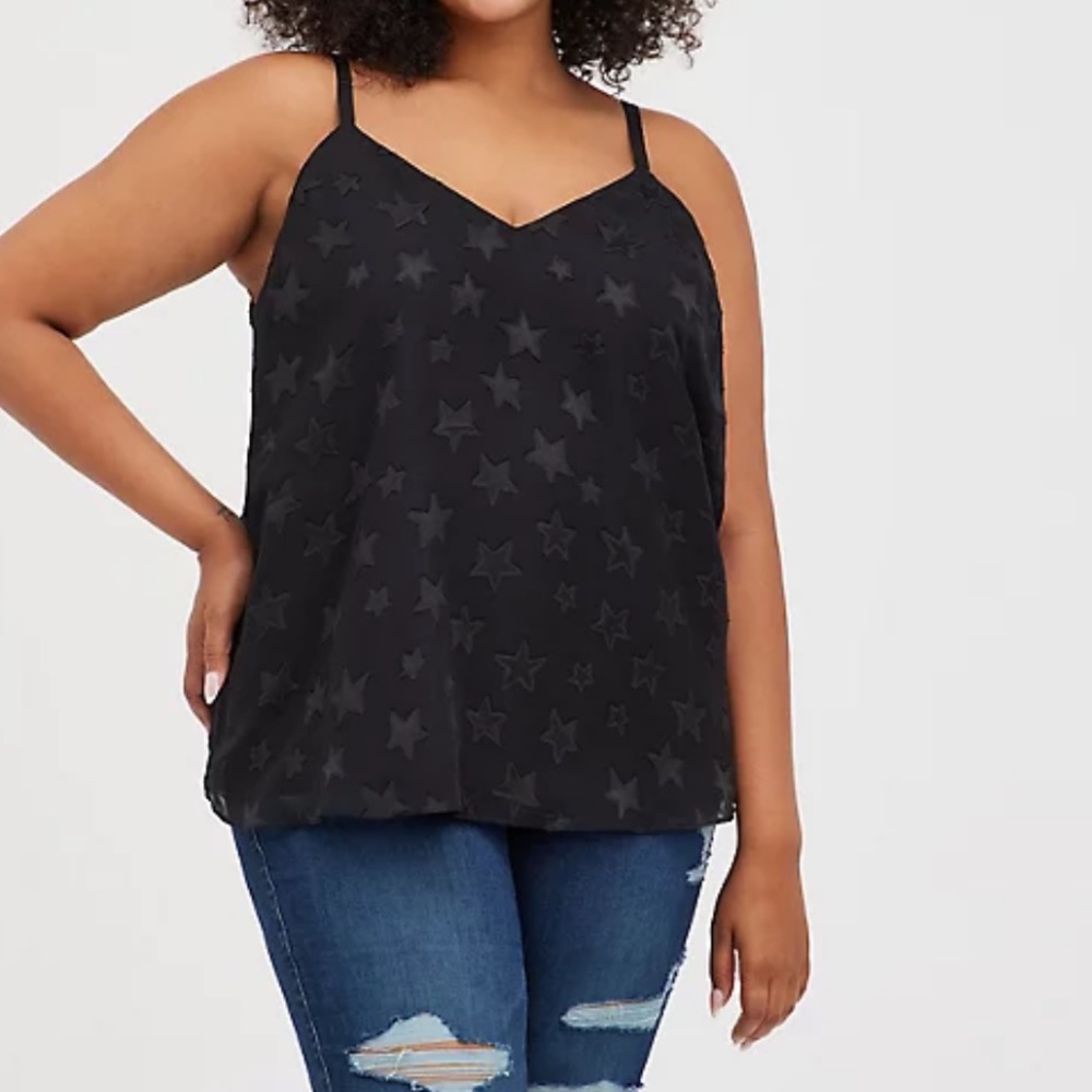 Georgette Clip Star Black Sophie Swing Cami